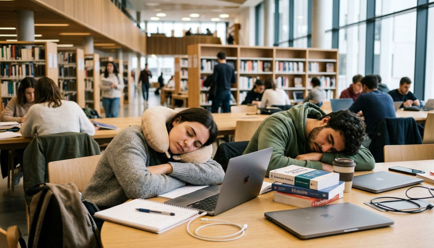 Étudiants débordés : comment la micro-sieste s’impose dans les bibliothèques modernes